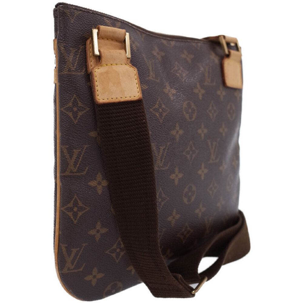 Louis Vuitton Monogram Shoulder Bosphore Pochette Bag Leather Brown